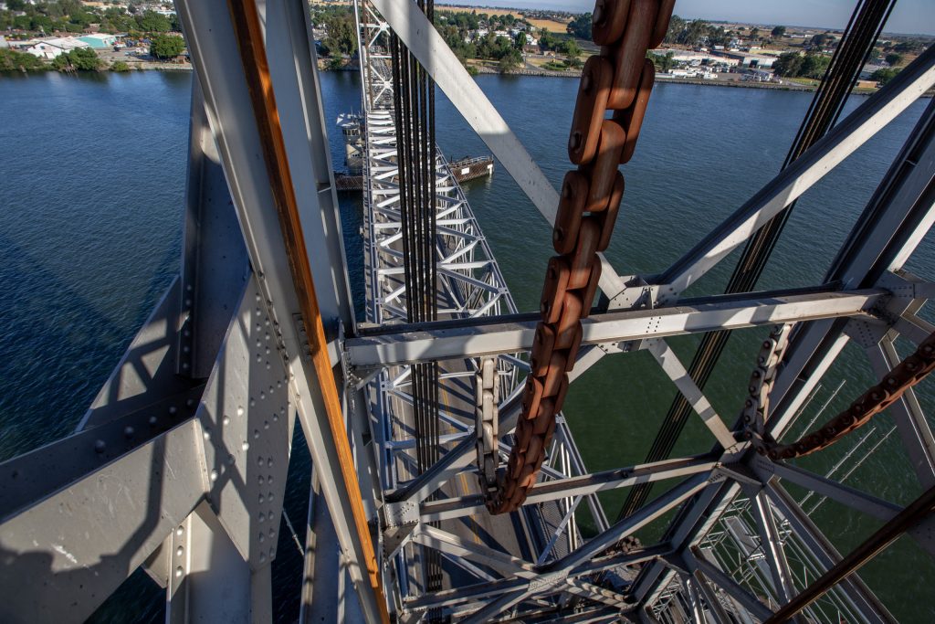 Official Muehlhan illustration for rio vista bridge repainting